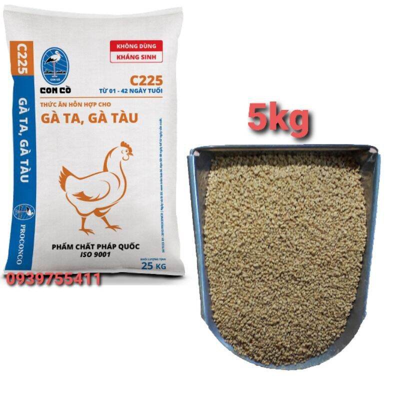 5kg cám cò c225 cho gà con, vịt, cút,ngan, ngỗng, chim cảnh và gia cầm gia súc