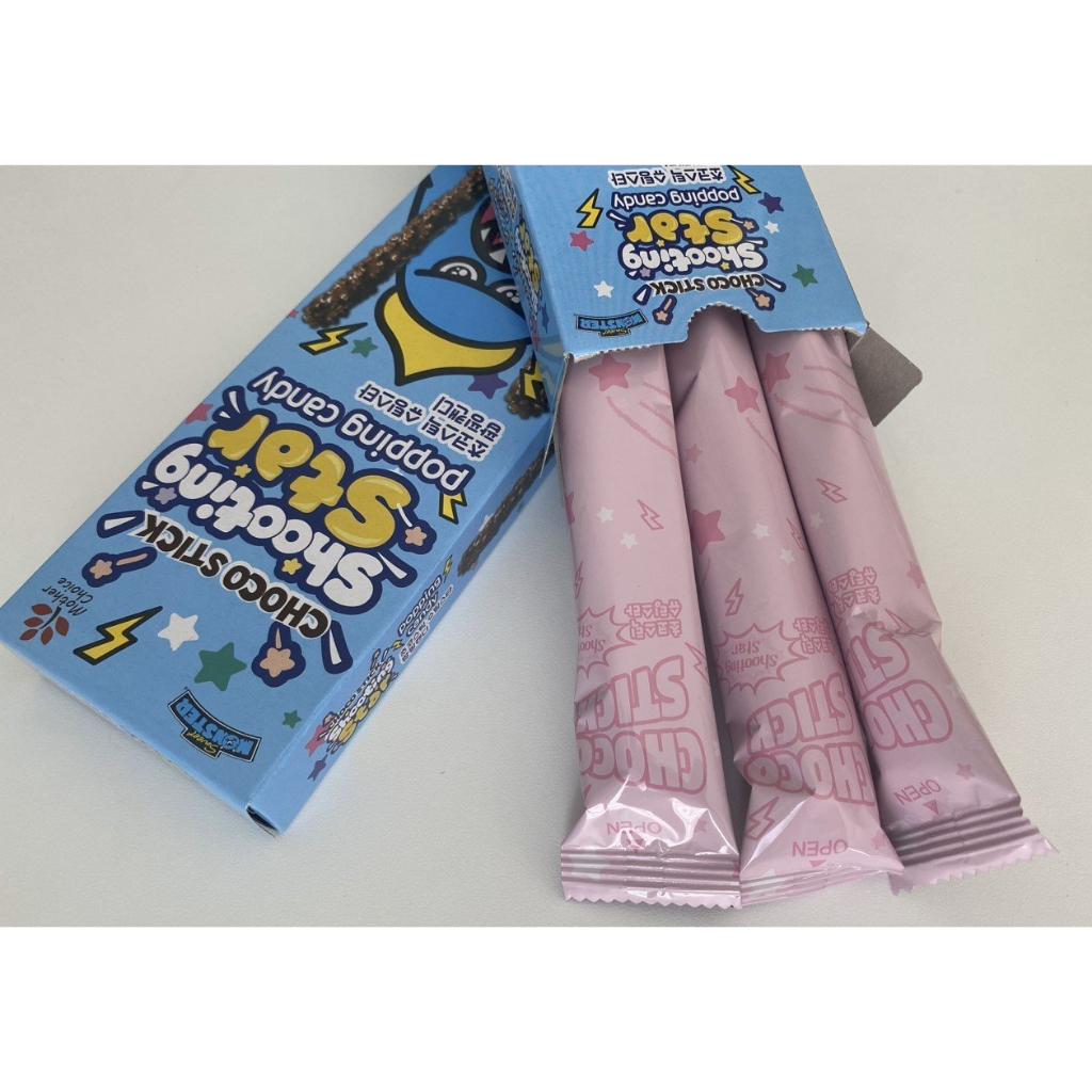 Bánh Que Hàn Quốc Choco Stick Shooting Star Popping Candy (Hộp 54g Xanh)