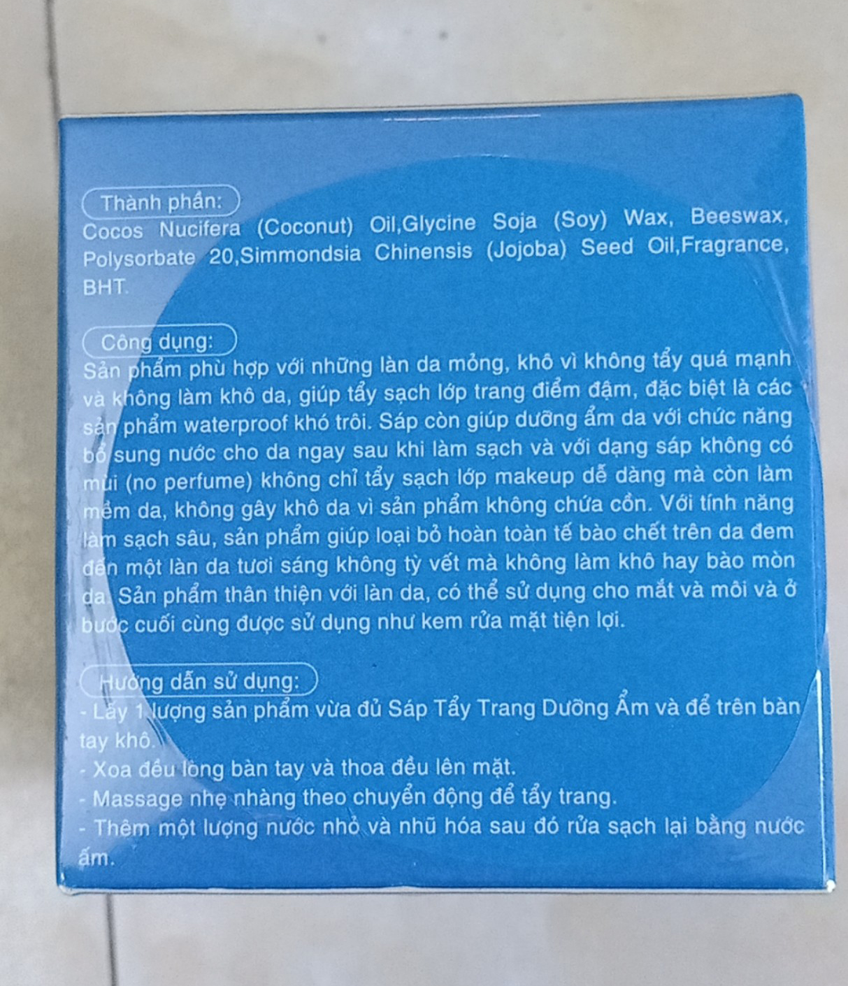 Tẩy trang Chamomileskill chính hãng