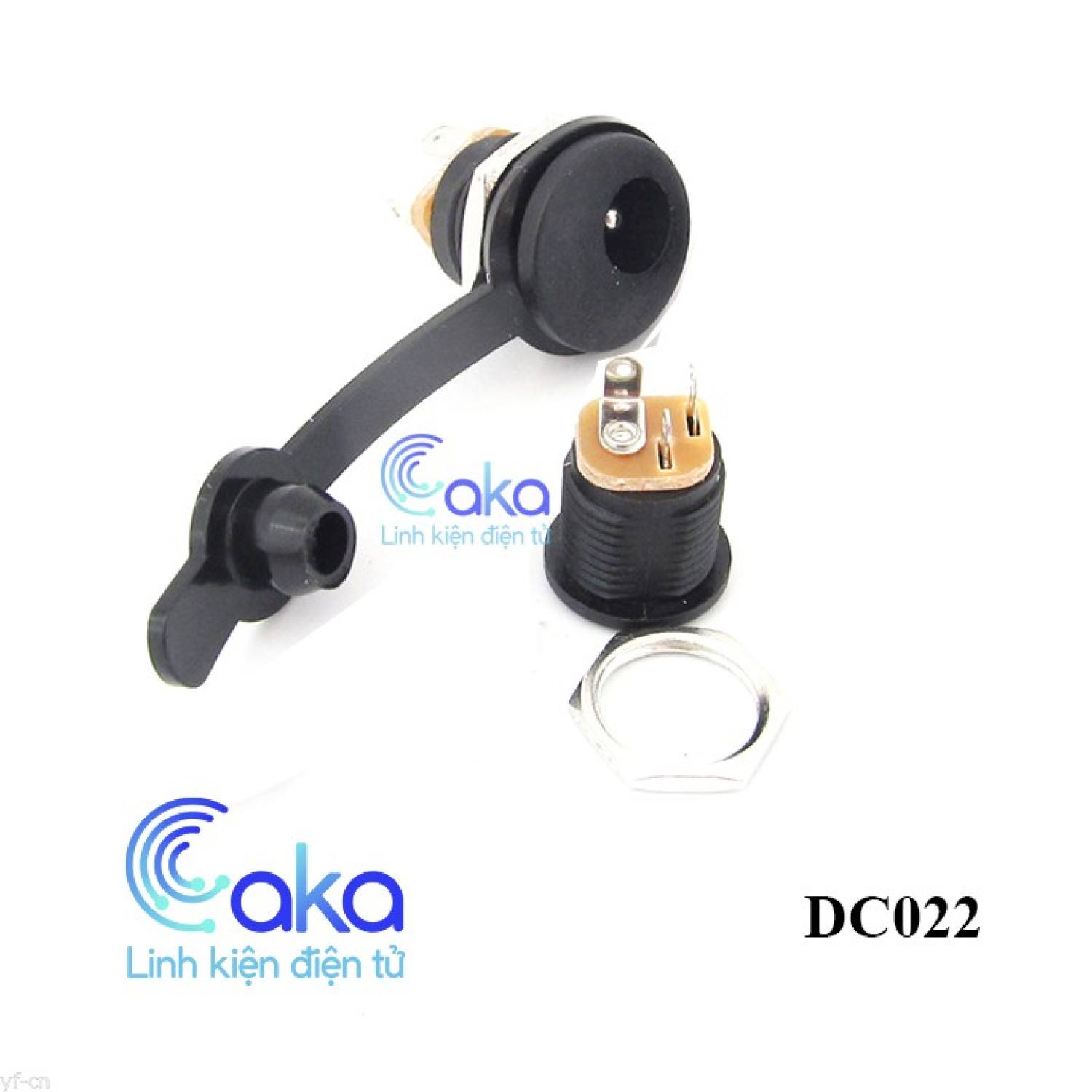 Jack dc cái dc022 có nắp đậy chống nước