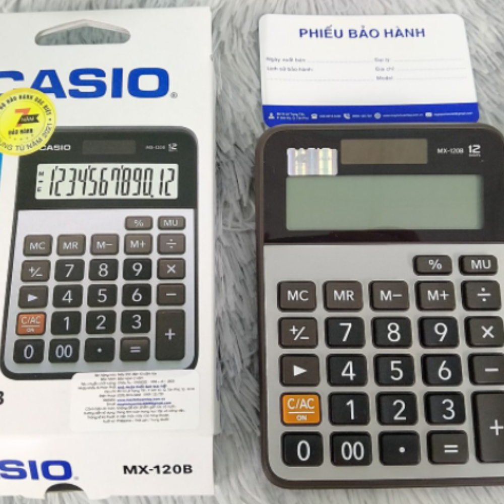 Computer portable Casio MX 120b with keys designed plastic makes it easy surface metal withstand strong impact