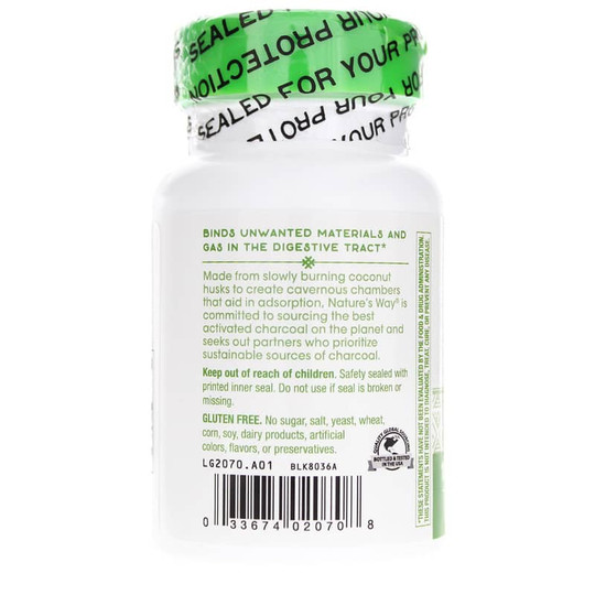 Thực phẩm Than Hoạt Tính Nature's way Activated Charcoal 100 Viên