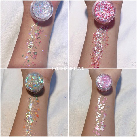 Nhũ mắt Glitter hạt to (c&oacute; sẵn gel)