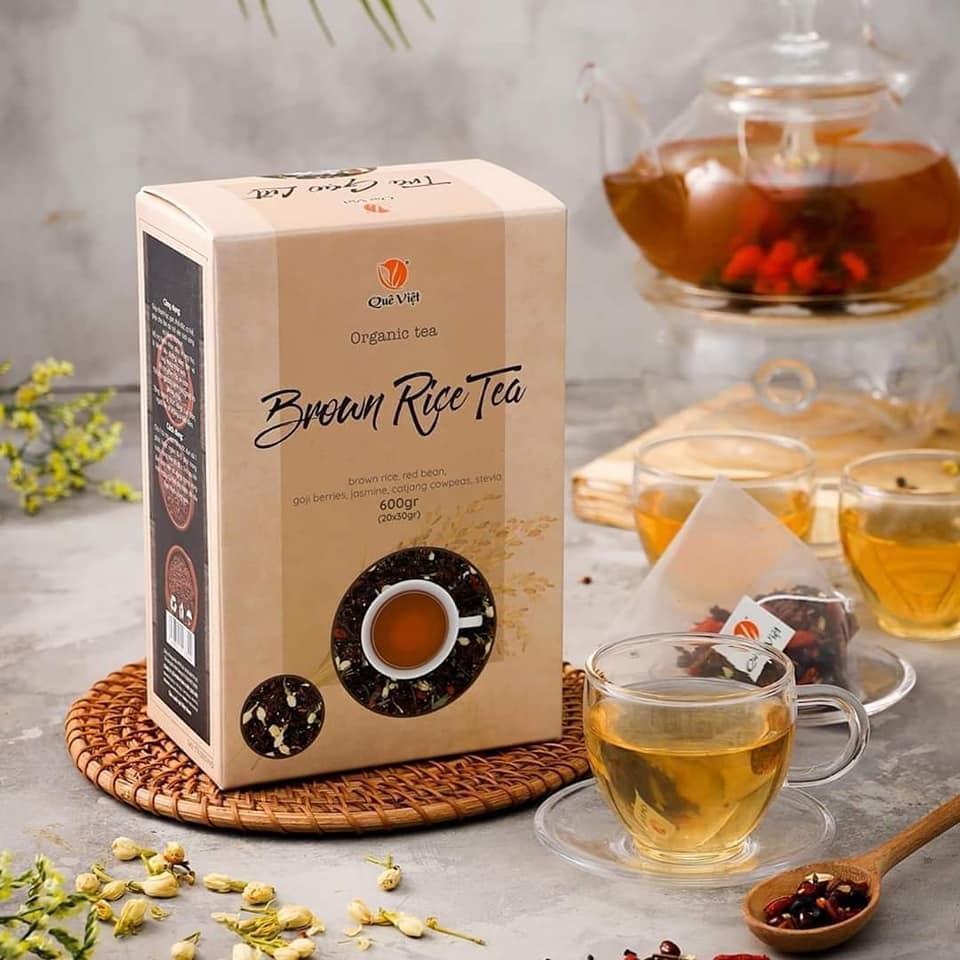Trà Gạo Lứt Quê Việt hộp 600gr