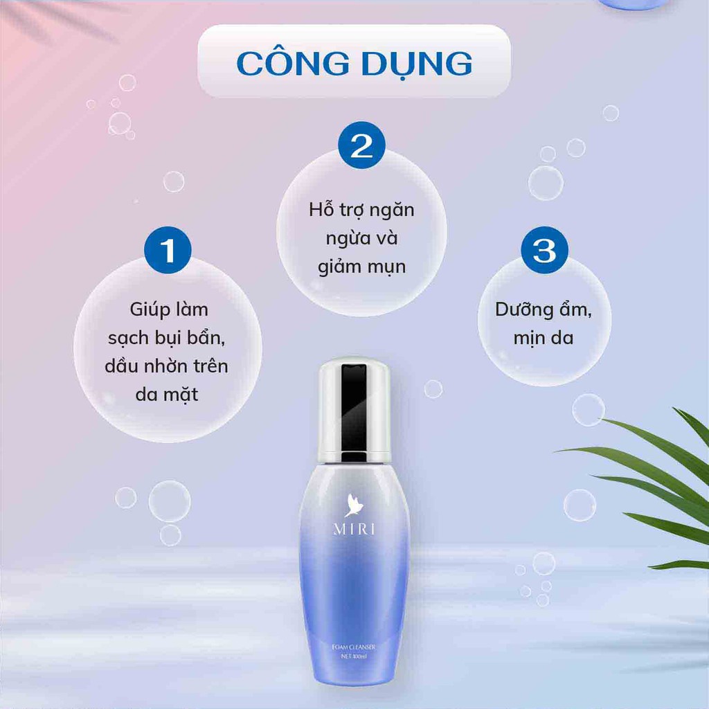 Sữa rửa mặt tạo bọt MIRI Foam Cleanser 100ml