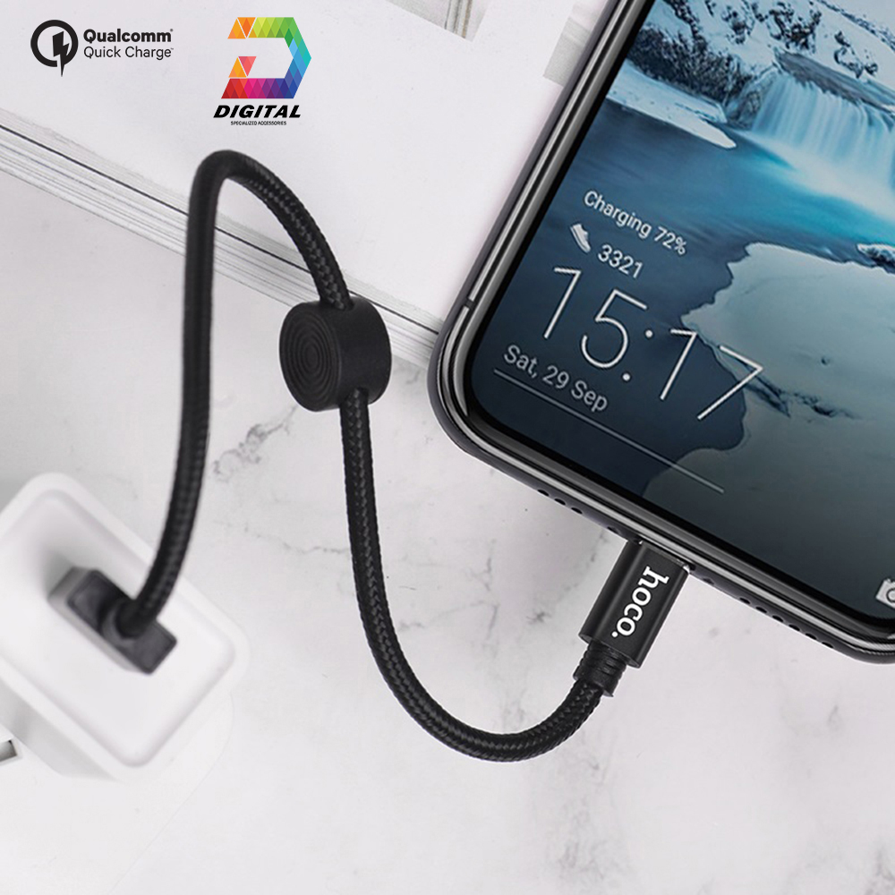 Cáp Sạc Nhanh Hoco X35 Cổng Micro USB Dài 25CM Chính Hãng
