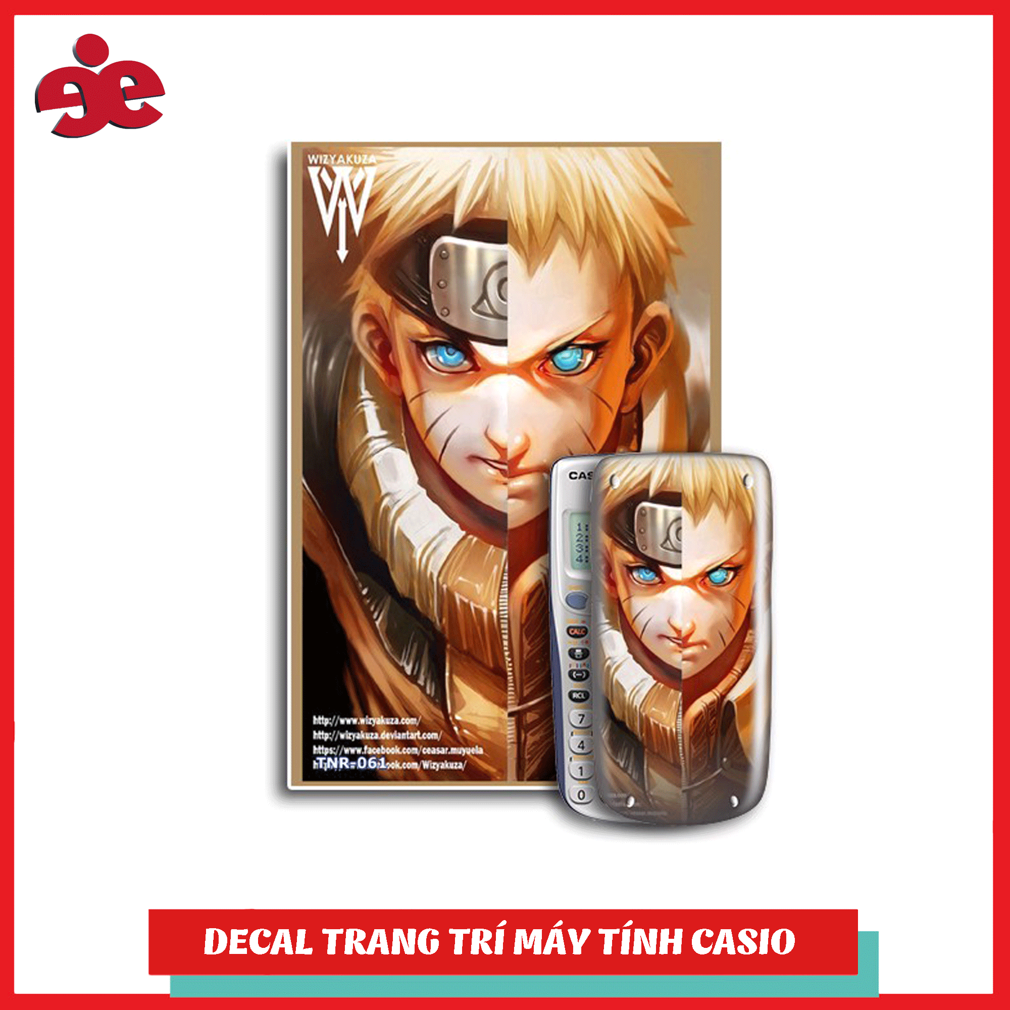 Bộ 2 decal trang trí máy tính cầm tay Naruto 061