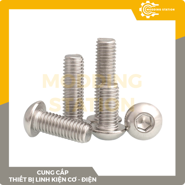 Ốc Lục giác đầu DÙ inox 304 size M3x5mm, M3x6mm, M3x8mm, M3x10mm, M3x12mm, M3x14mm, M3x18mm, M3x20mm, M3x25mm, M3x30mm, M3x35mm, M3x40mm