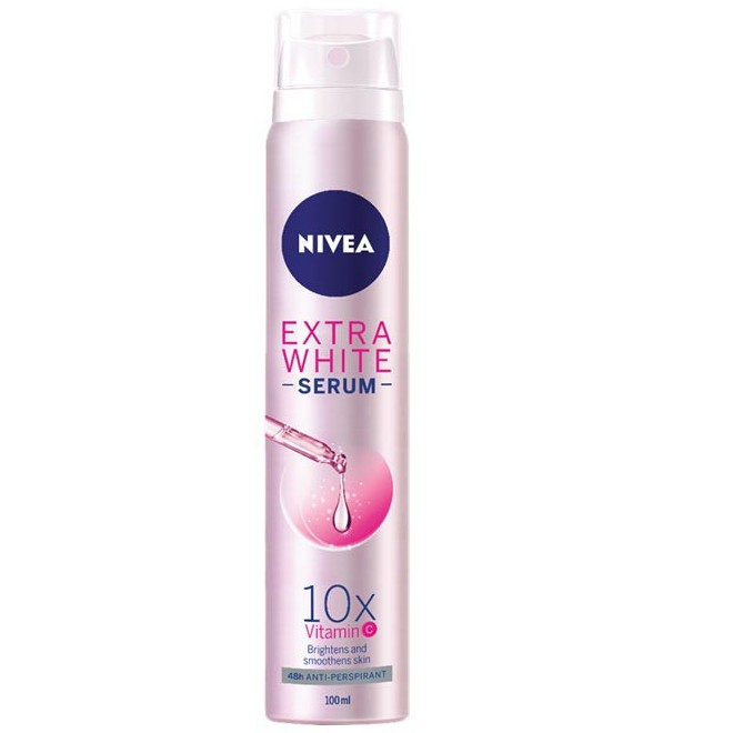 Xịt Khử Mùi Nivea Extra White Serum 100ml