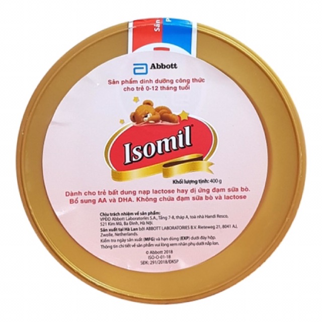 [ĐỦ SỐ] Sữa Similac Isomil 400g Mẫu Mới Date Mới