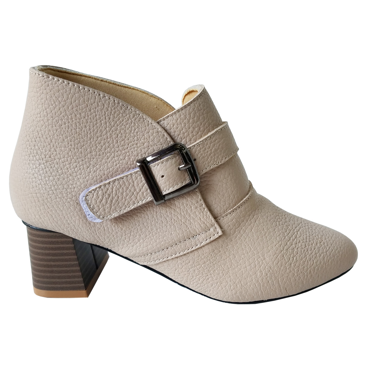 Giày Boot nữ Cổ Thấp BIGBEN Da Bò Cao 5 phân BTN6