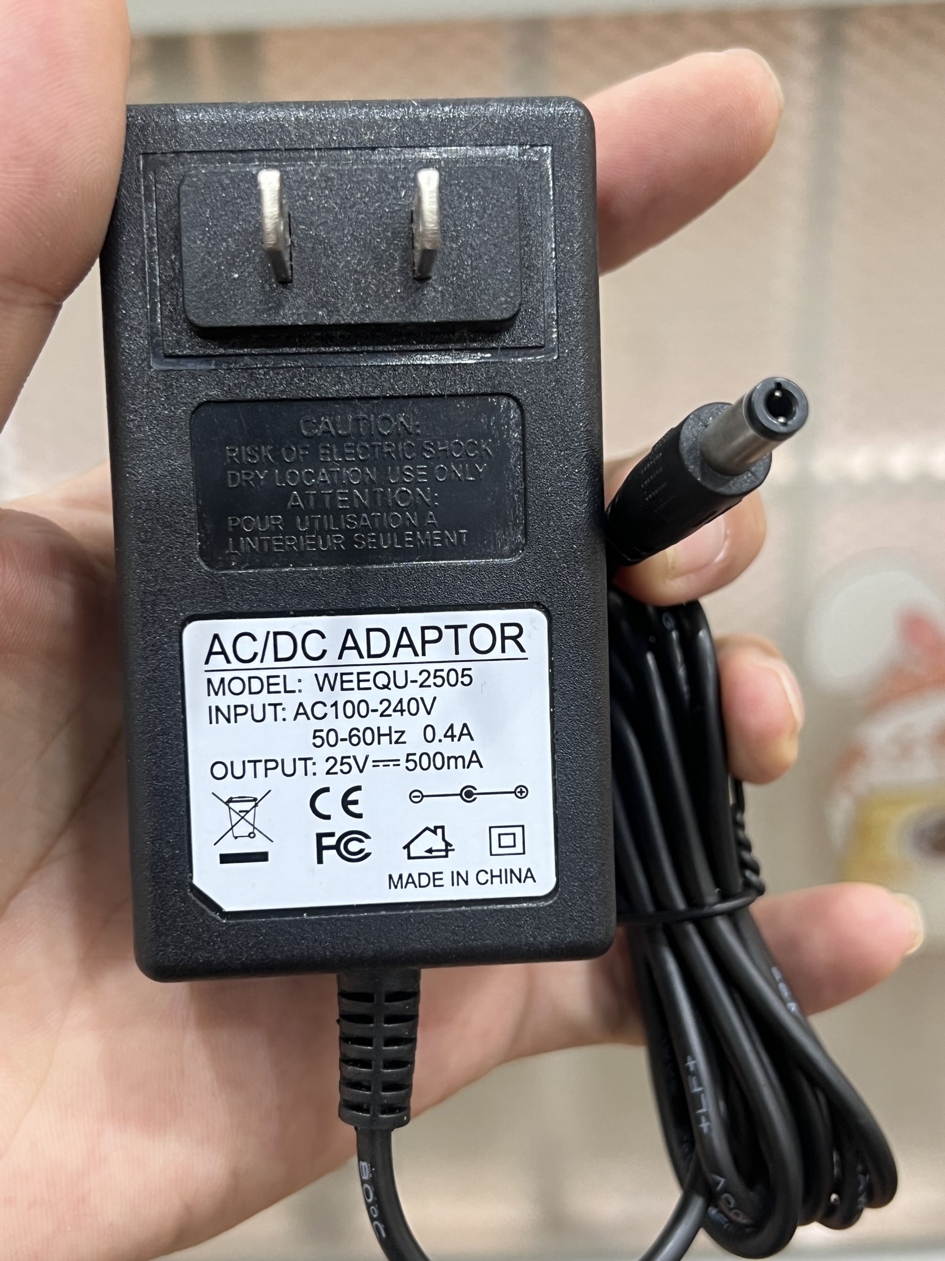 25v 500ma adapter nguồn bảo hành 12 tháng 1 đổi 1