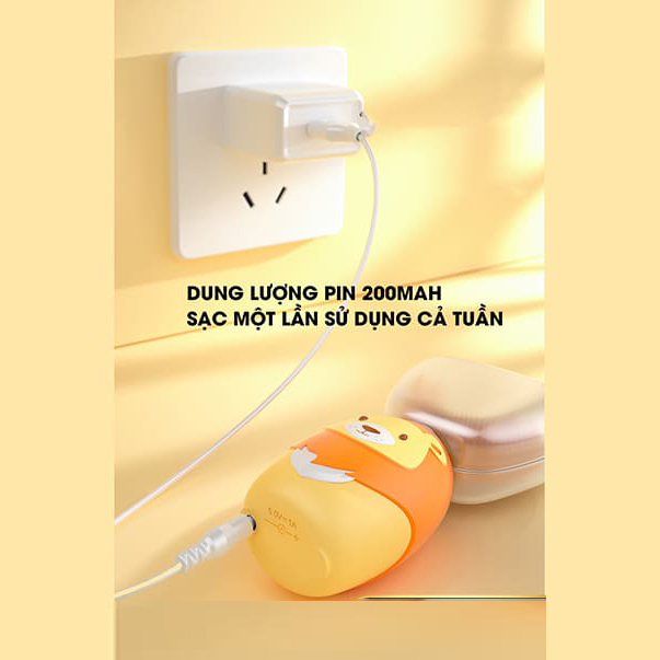 Bàn chải đánh răng tự động cho bé WK WT-C02 (Âm thanh tiếng việt) - BH 6 tháng