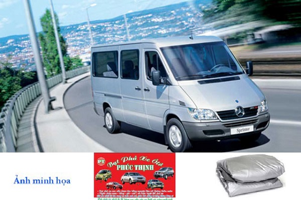 [HCM]Bạt phủ xe ô tô 16 chỗ cao cấp MERCEDES PRINTER