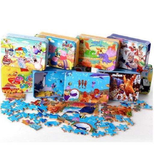 [HCM]Bộ ghép hình 200 chi tiết hộp thiếc (nhiều mẫu)