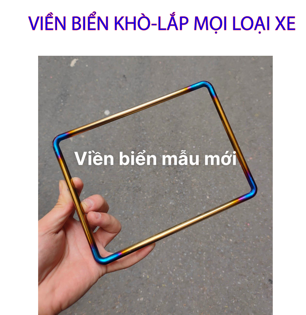 Giá 1 chiếc ốp viền biển số màu titan dành cho xe máy xe điện