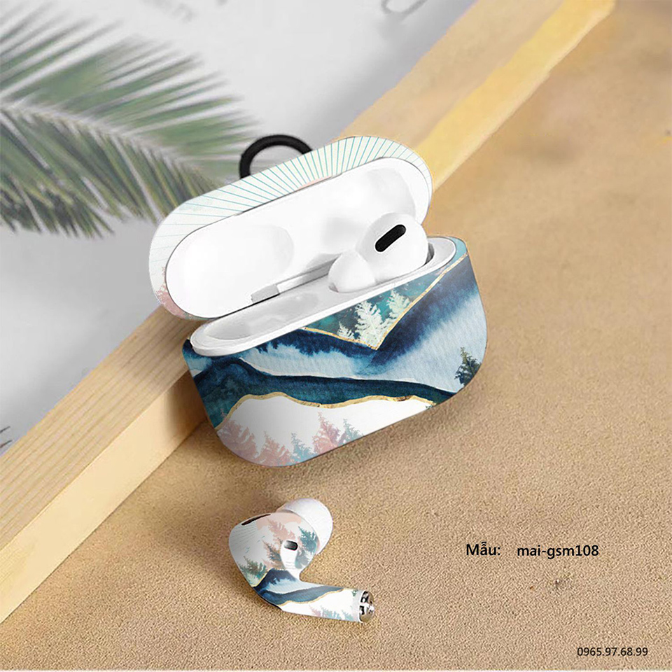 Decal Skin dán AirPods Pro mẫu sơn mài
