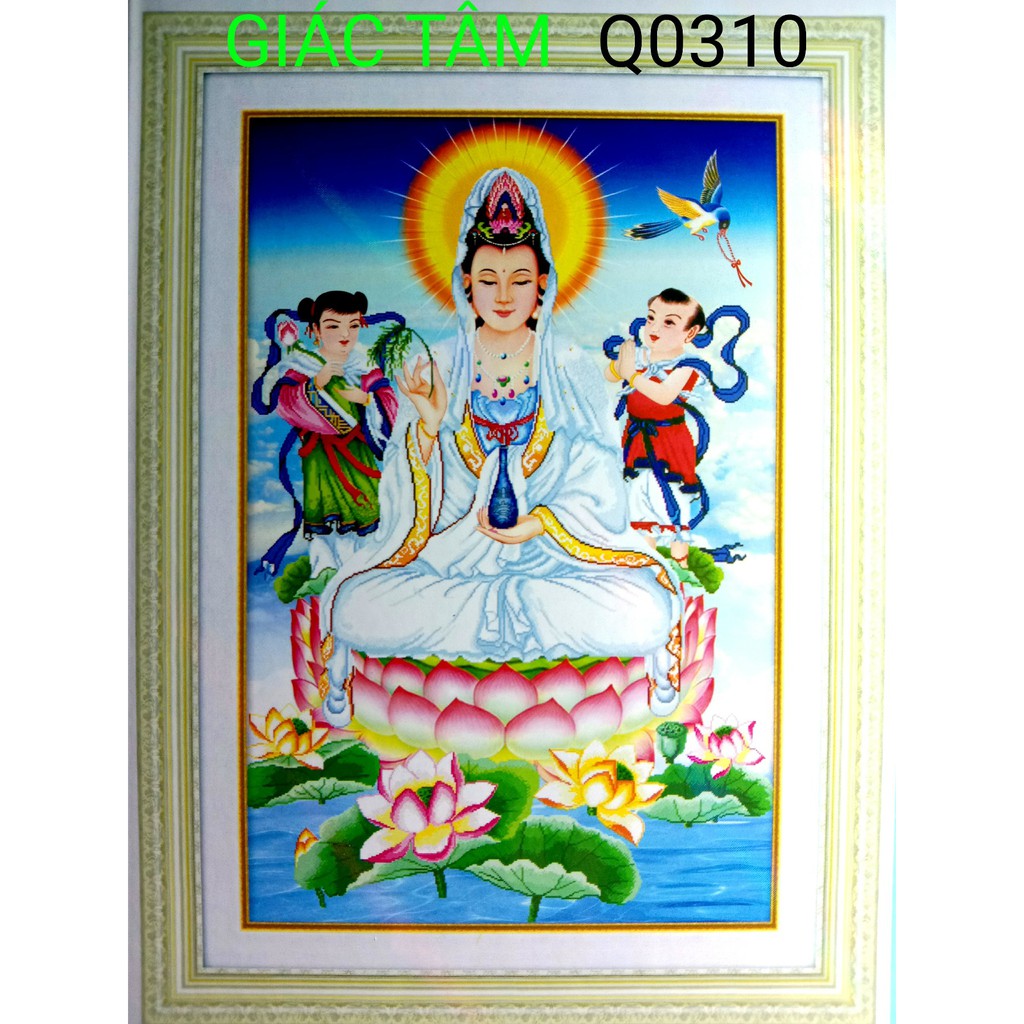 Tranh đính đá mẹ quan âm Q0310