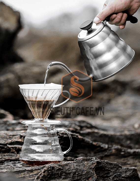 [HCM]ẤM RÓT NƯỚC HARIO V60 BUONO VKB-100HSV (1000 ML)