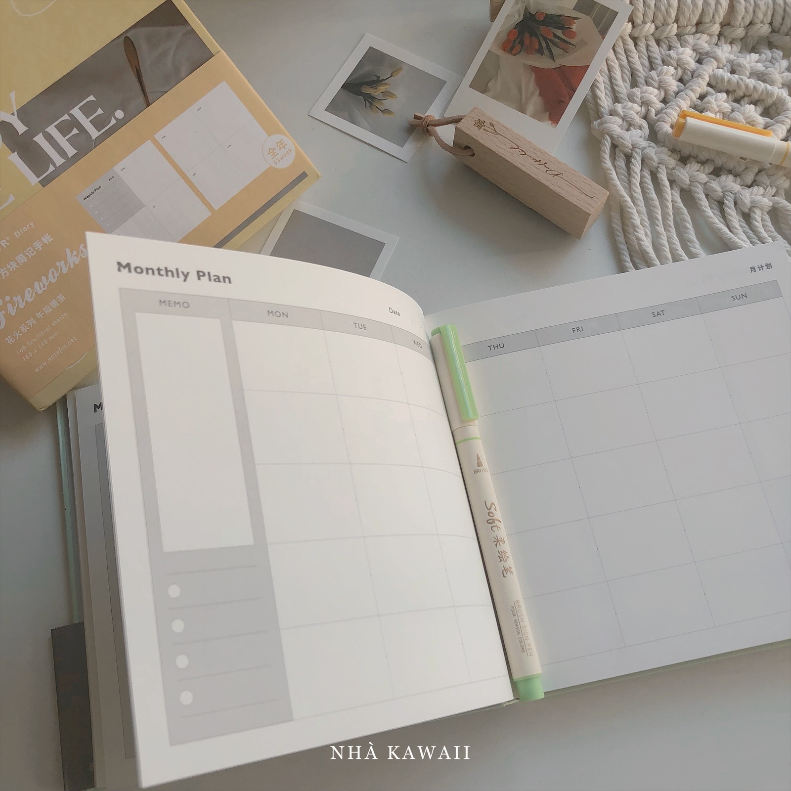 Sổ lập kế hoạch Note For Cube planner 168 trang || Nhà Kawaii