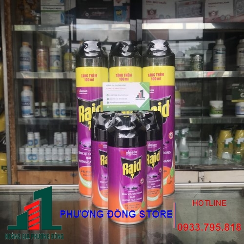 Bình xịt côn trùng RAID 520ml mùi ngẫu nhiên