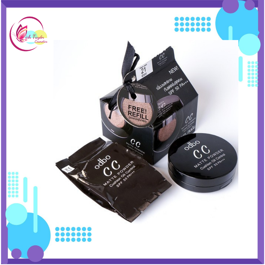 PHẤN NƯỚC  CC ODBO Cushion Matte Powder Oil Control (Kèm Lõi Refill)