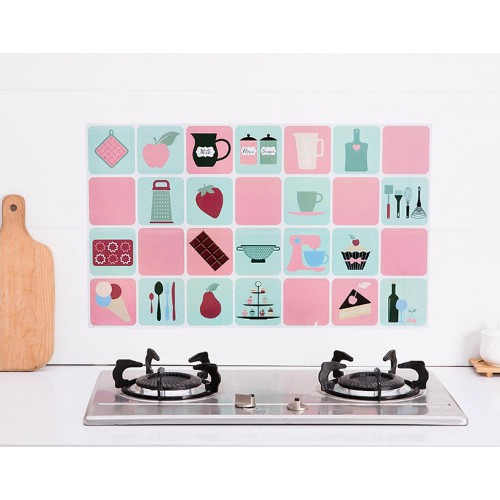 Giấy dán bếp cách nhiệt chống dầu mỡ cao cấp mẫu mới