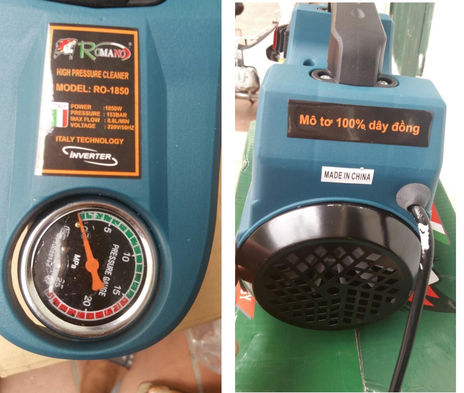 Máy Rửa Xe Romano 1850W RO-1850