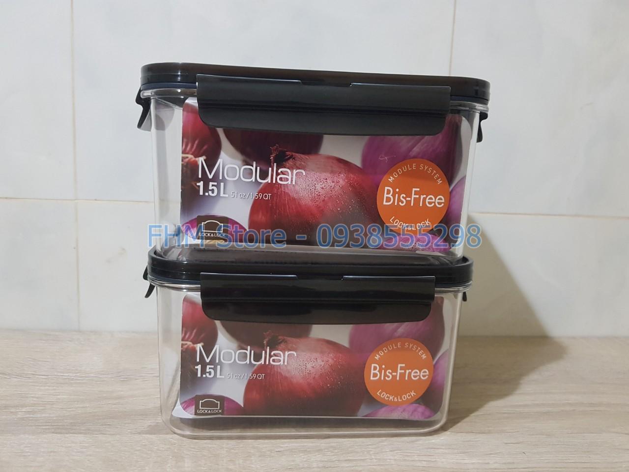 Hộp bảo quản thực phẩm hình chữ nhật Lock&Lock Bisfree Modular 1.5L - LBF405