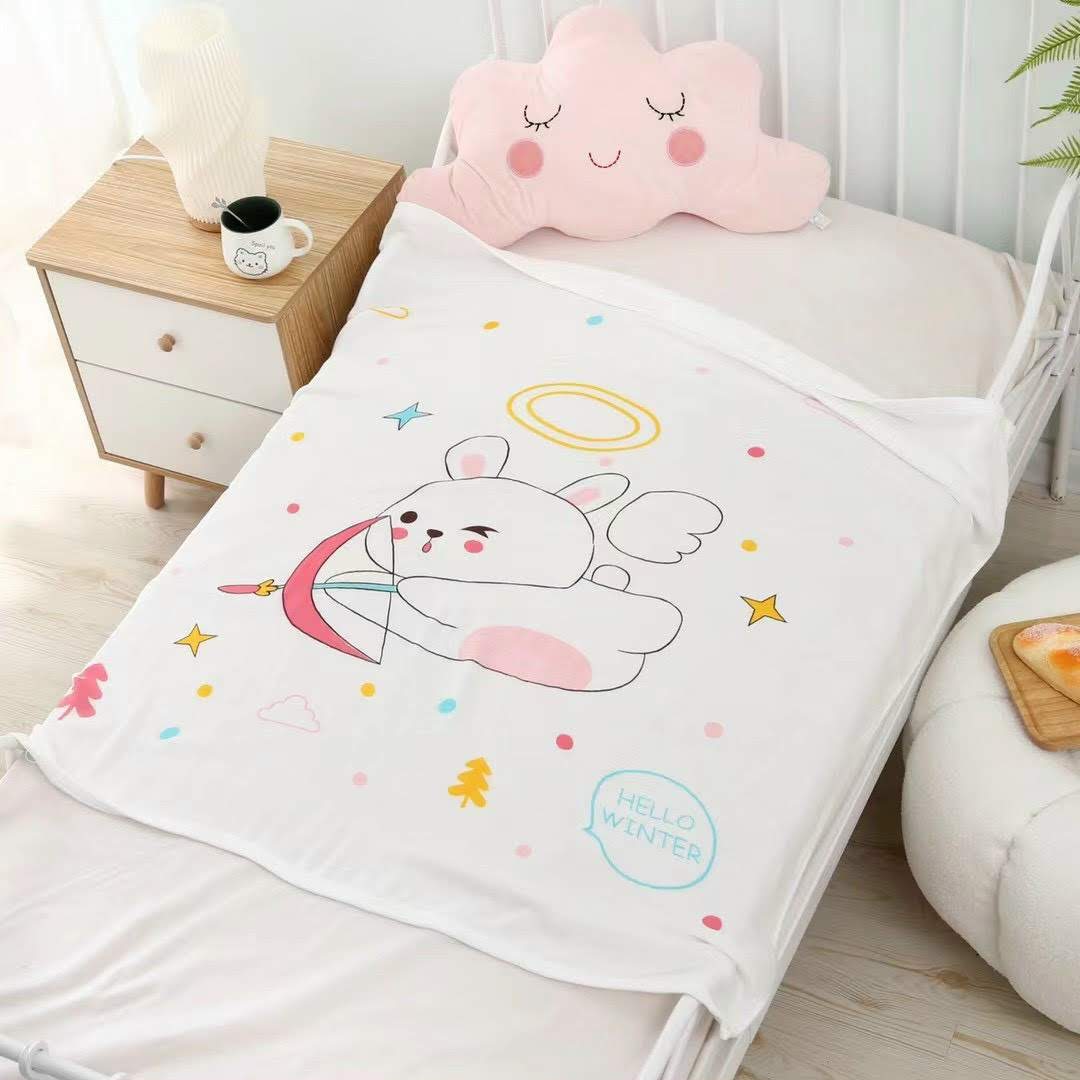 Chăn LỤA Mùa Hè COTTON xuất Hàn 1m x1m2 Siêu Mềm Mát Lạnh