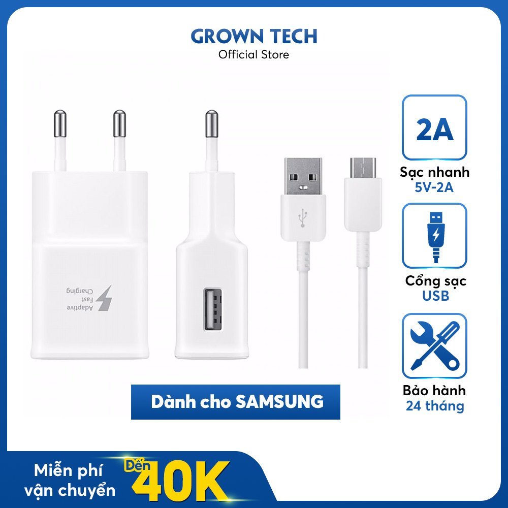 Bộ sạc nhanh androi dành cho Samsung 2a bảo hành 24 tháng fast charging an