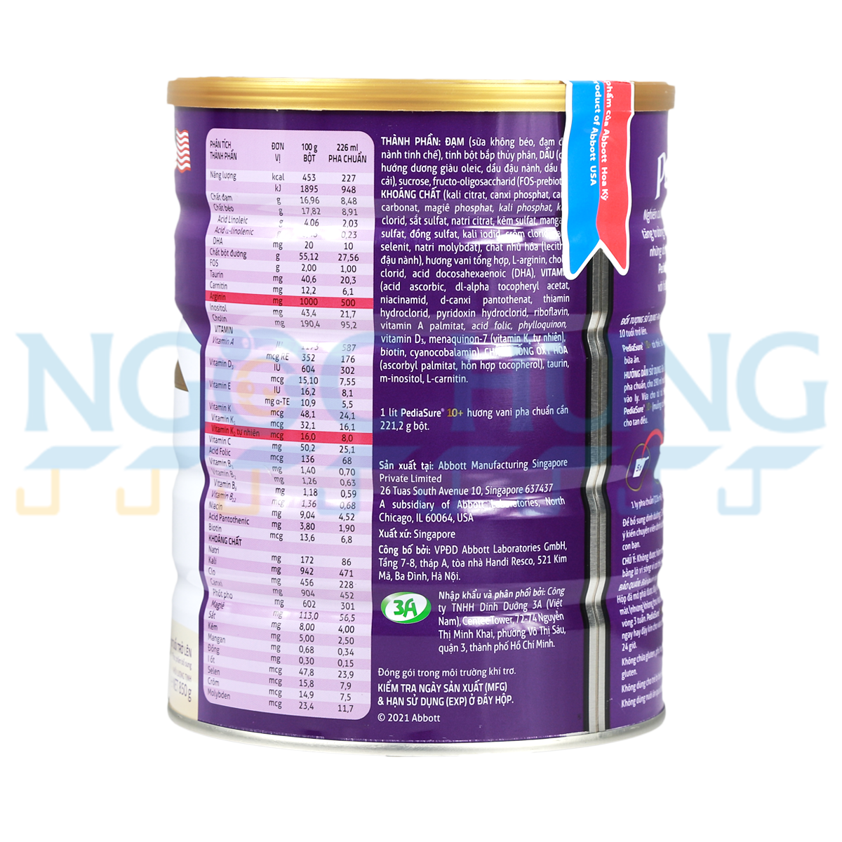 Sữa bột Abbott PediaSure 10+ 850g (10 tuổi trở lên)