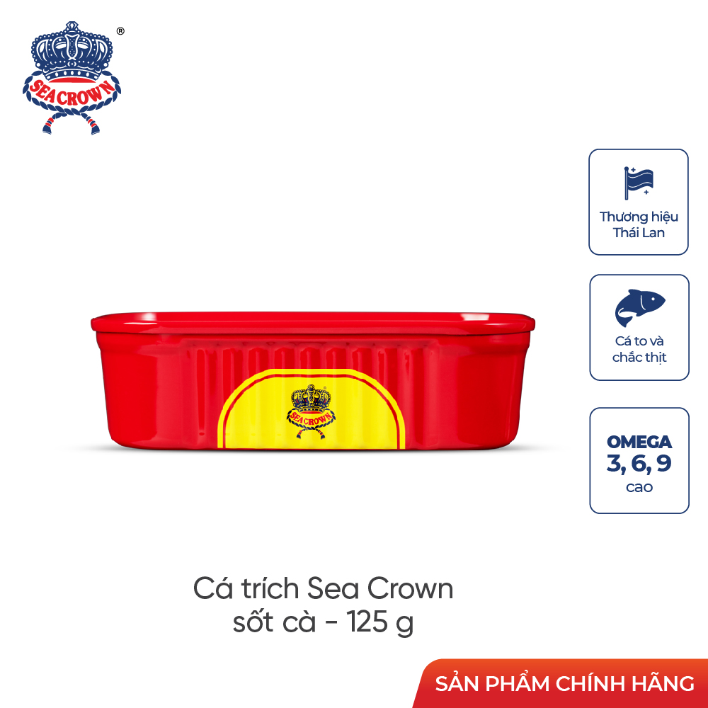 Combo 5 lon Cá Trích Sea Crown sốt cà 125g
