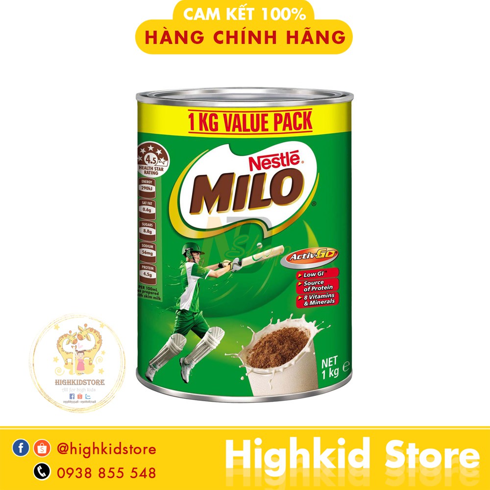 Date 4/2025 milo 1kg nội địa chuẩn úc