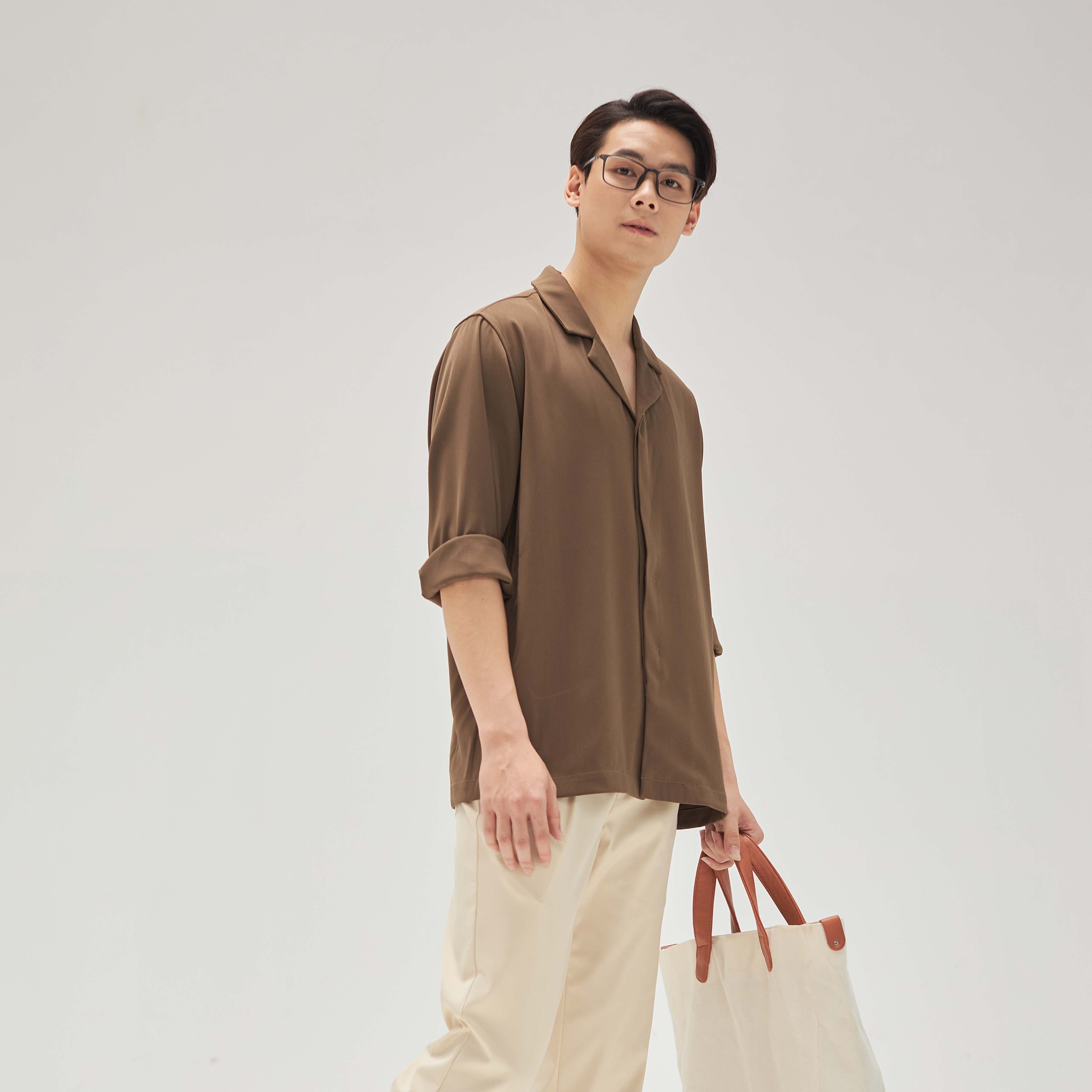 Áo sơ mi cổ bẻ ve LOOK BASIL SHIRT