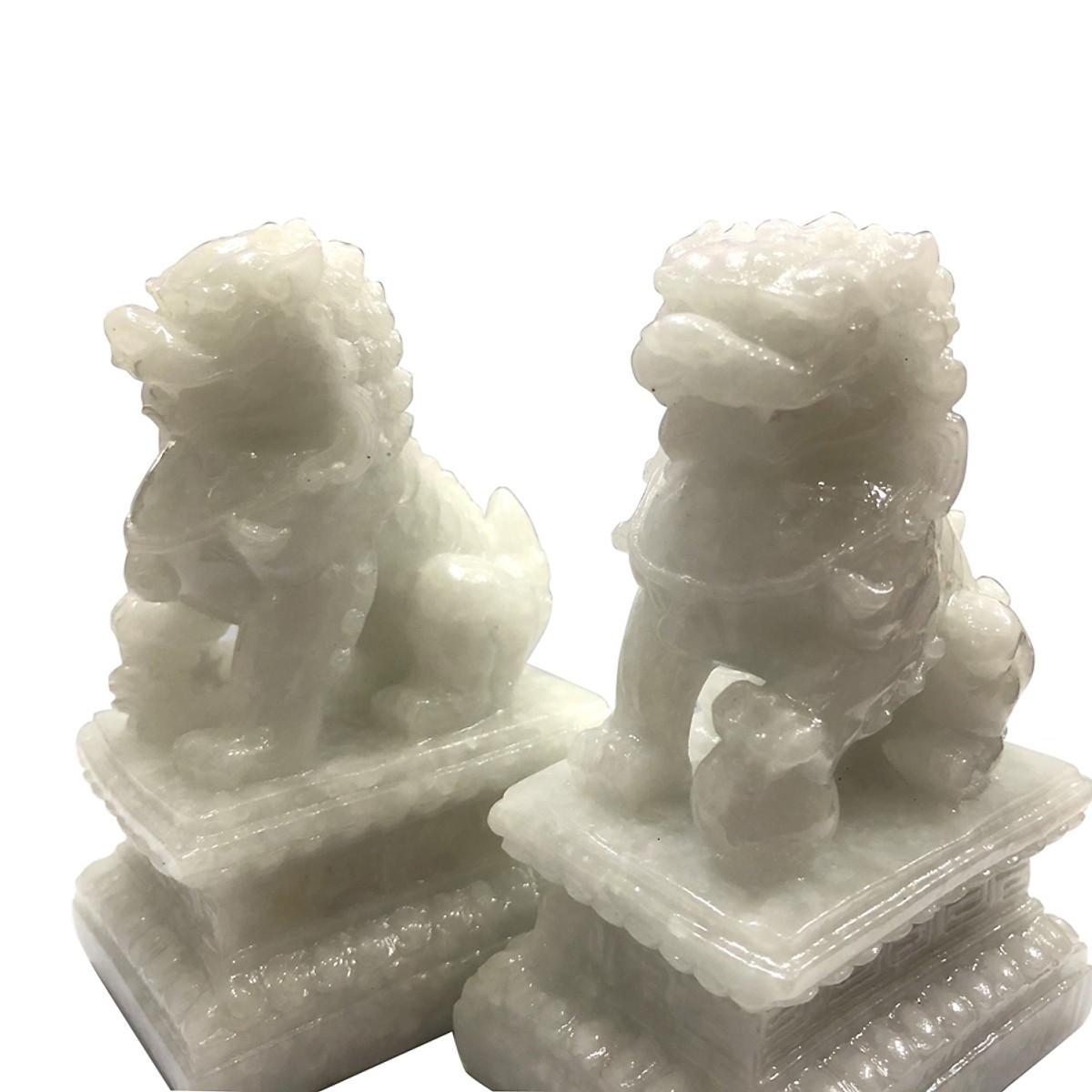 [FreeshipMAX] Cặp tượng đá trang trí kỳ lân - đá non nước