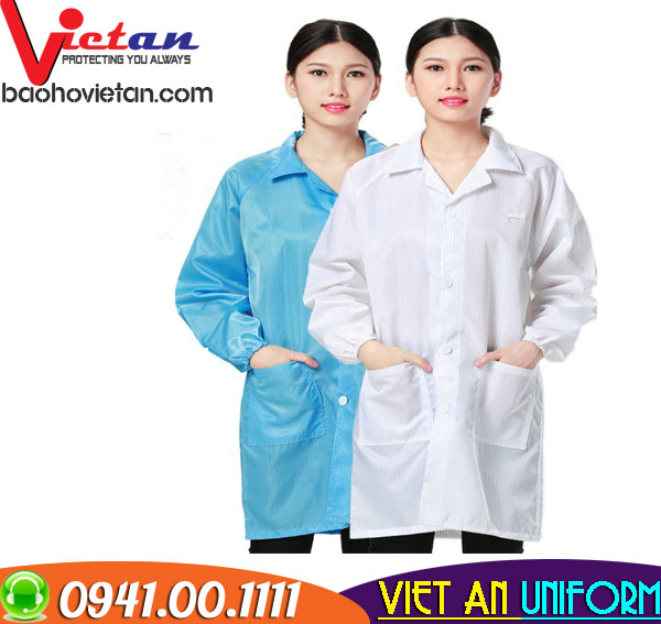 [HCM]Áo Blouse phòng sạch chống tĩnh điện tay dài