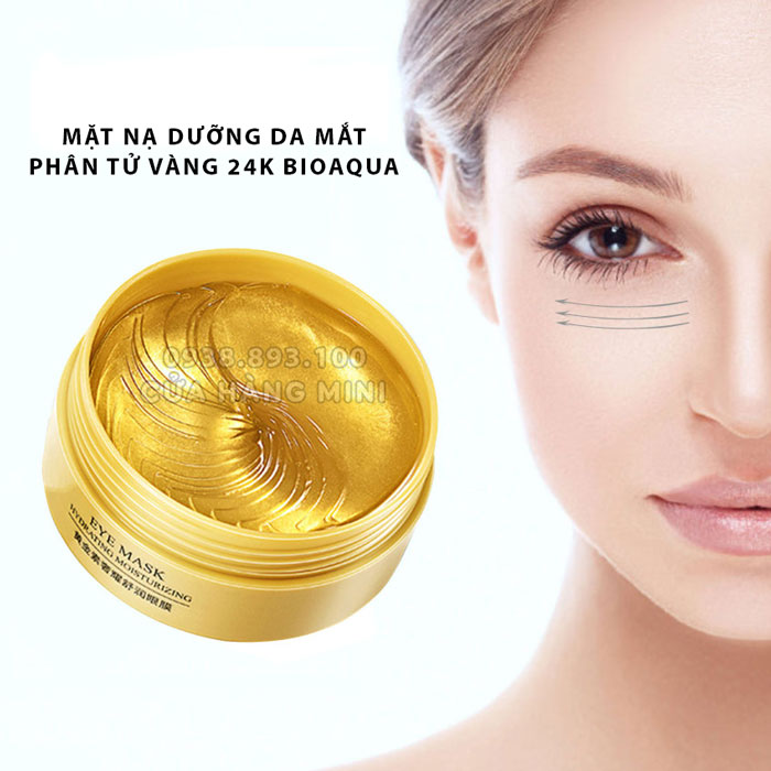 [HCM]【CHÍNH HÃNG】 Combo 60 Miếng Mặt Nạ Mắt Bioaqua Phân Tử Vàng 24K (Màu Vàng Kim)