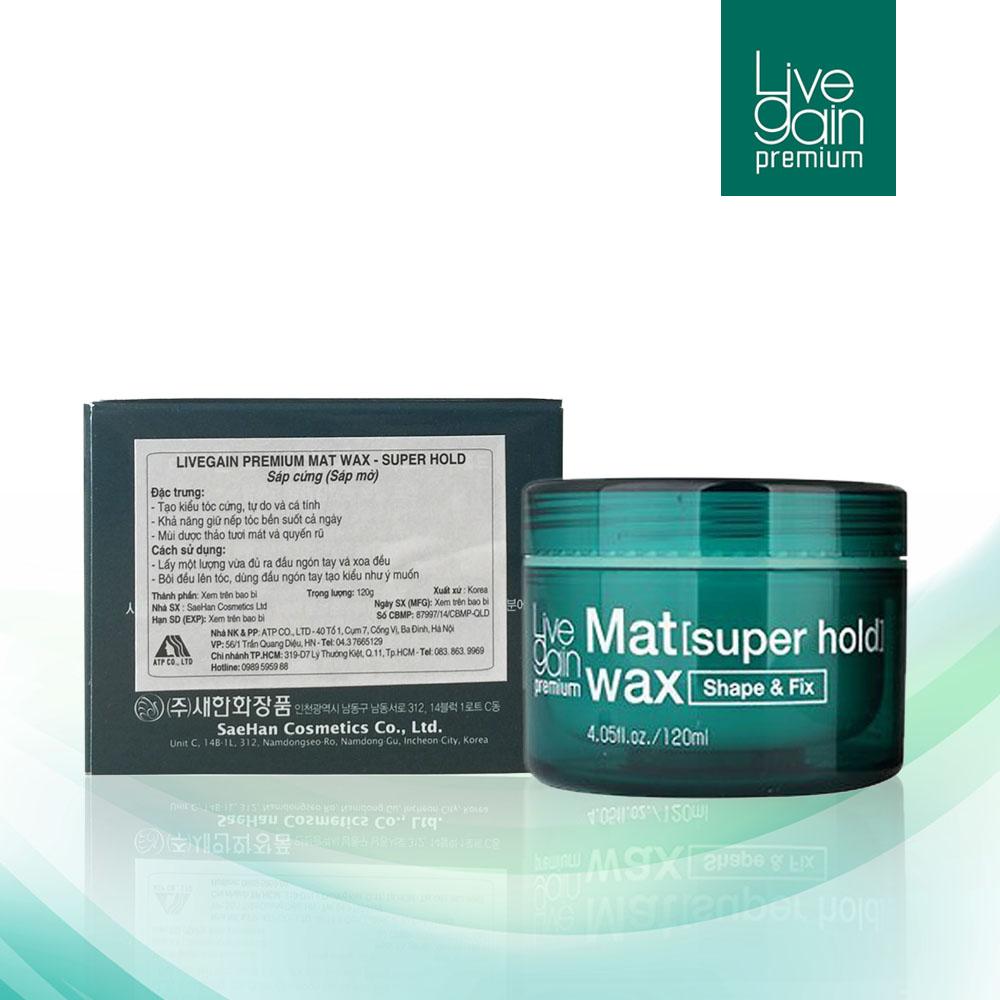 [HCM]Sáp CỨNG Livegain Premium Mat Wax 120g Hàn Quốc
