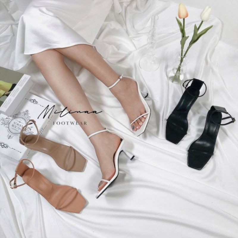 GIÀY NỮ CAO GÓT MILINAA 6P HẬU CHỮ T F0058