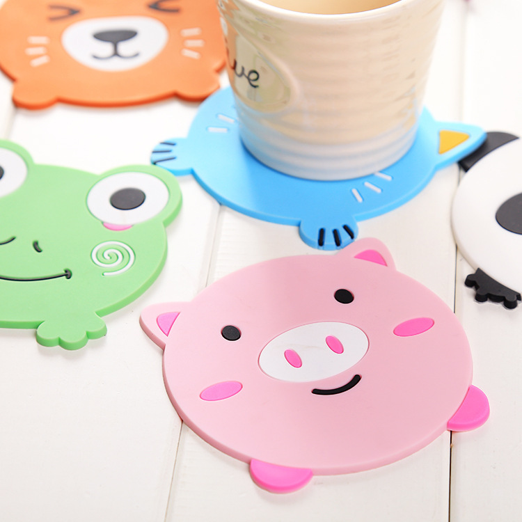 Combo 5 đế lót ly hình thú dễ thương
