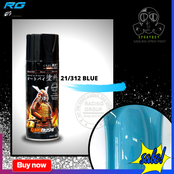 Chai Sơn Xịt Samurai Màu Xanh Da Trời 21/312