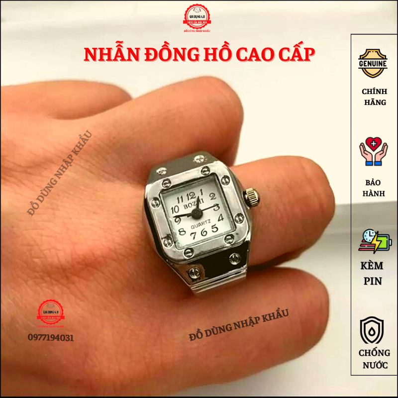 Nhẫn đồng hồ nam cá tính phong cách doanh nhân