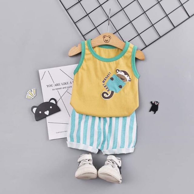 Bộ sát nách khỉ cho bé 8-18kg