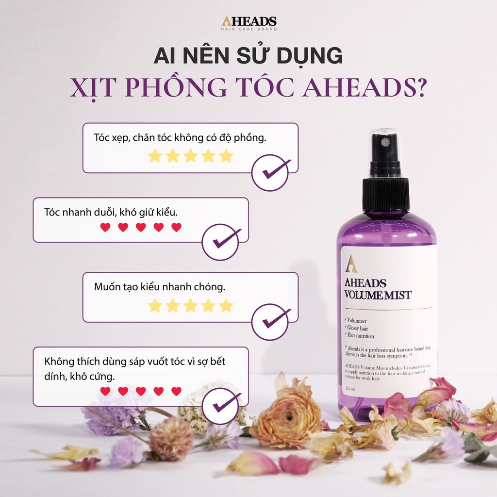 Xịt Làm Phồng Tóc Aheads Volume Mist