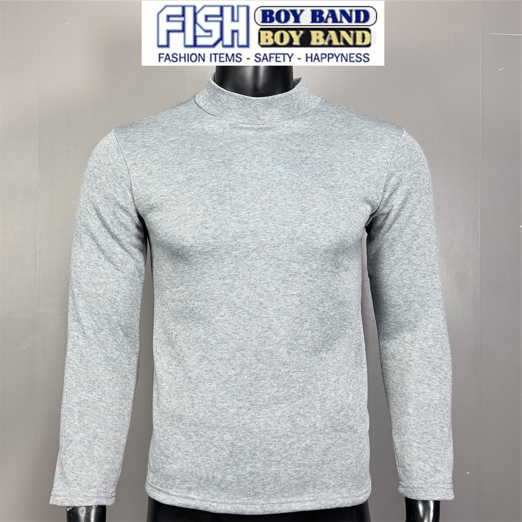 Áo giữ nhiệt nam cổ 3 phân lót lông đẹp Thu Đông chất Nỉ dày from ôm