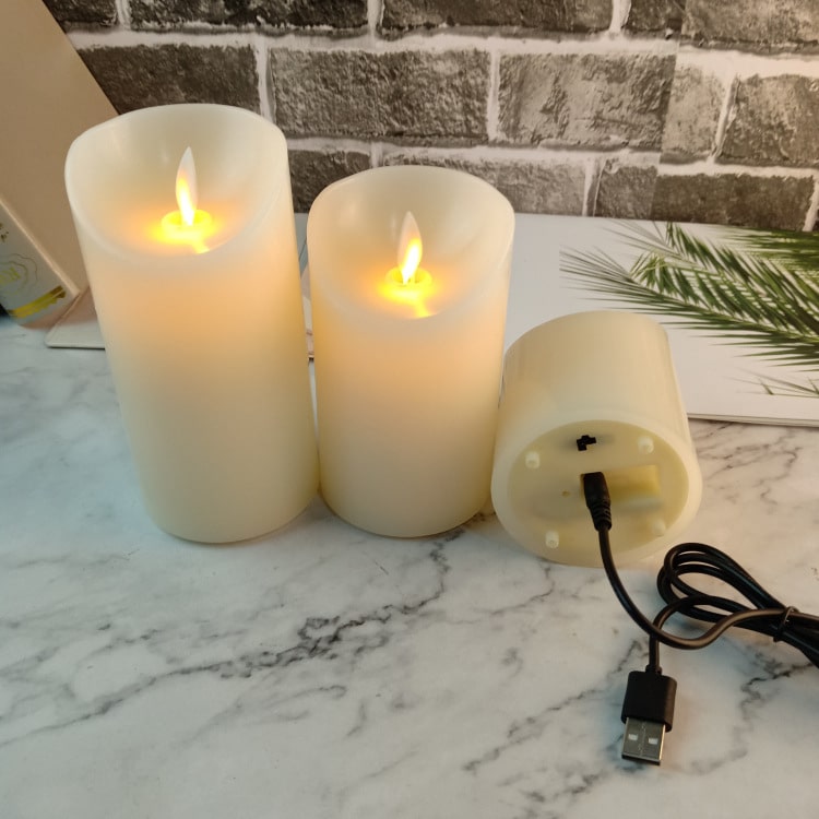Nến điện tử trang trí đèn Led tiết kiệm pin (sử dụng pin sạc tiện lợi)