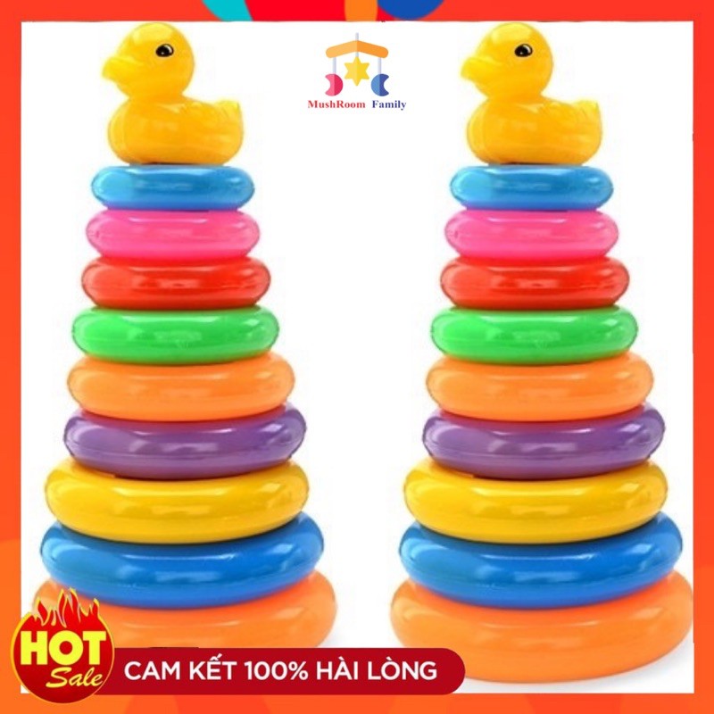Đồ chơi tháp vịt xếp cầu vồng cho bé