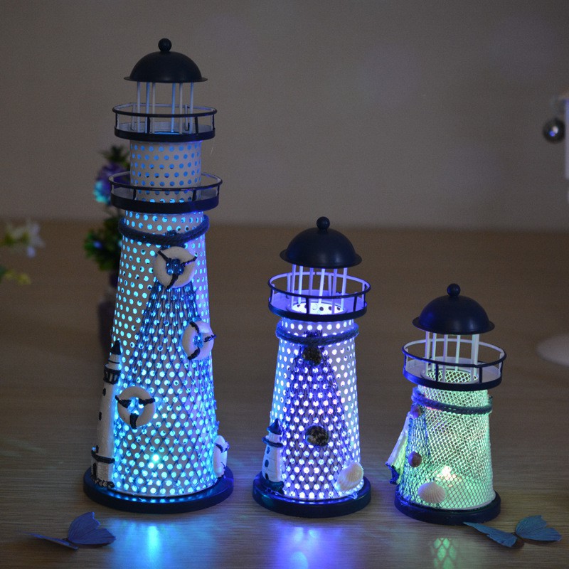 Đèn led trang trí để bàn mô hình ngọn hải đăng