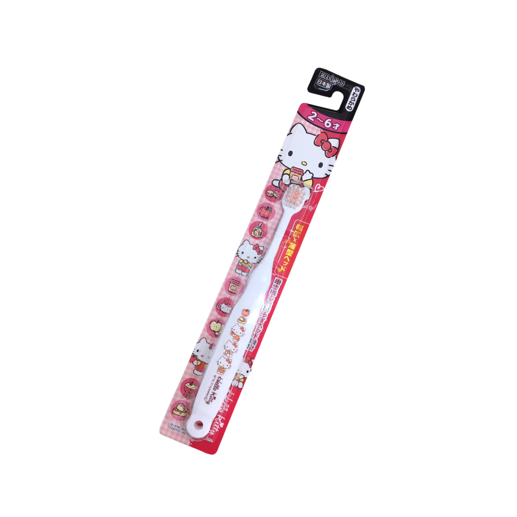 Bàn chải đánh răng Ebisu Hello Kitty cho bé từ 6 tháng tuổi